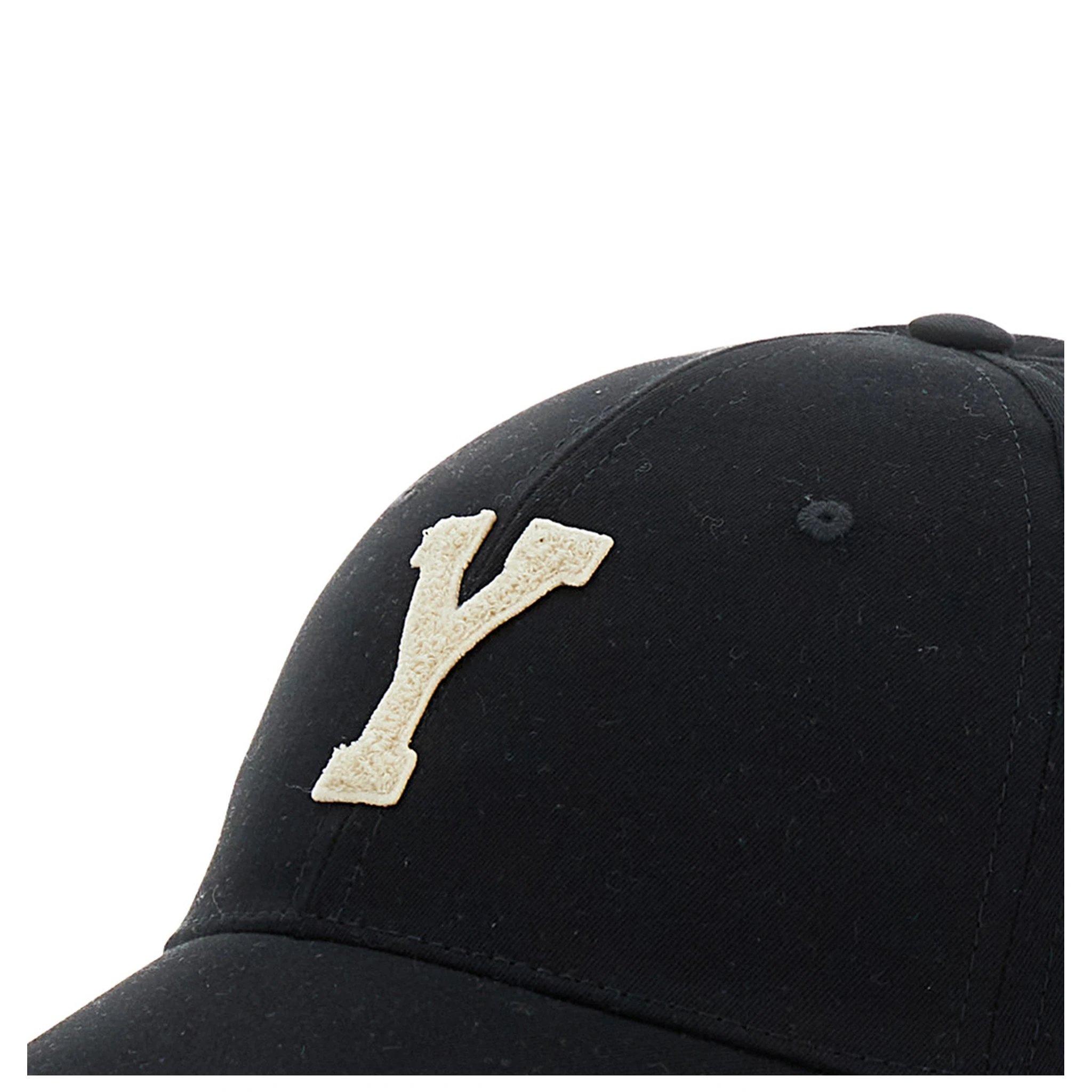 Black Baseball Cap with Maxi Logo on the Front in Cotton Man