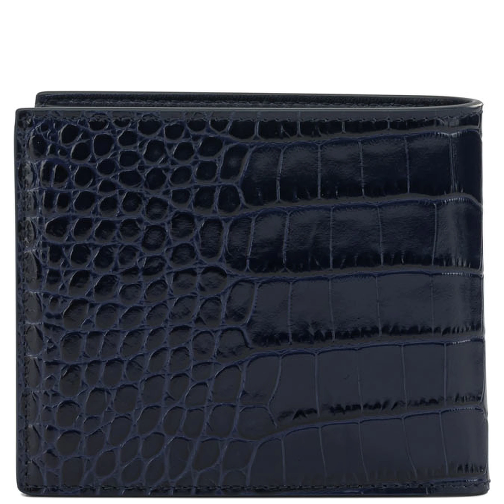 Crocodile print leather wallet