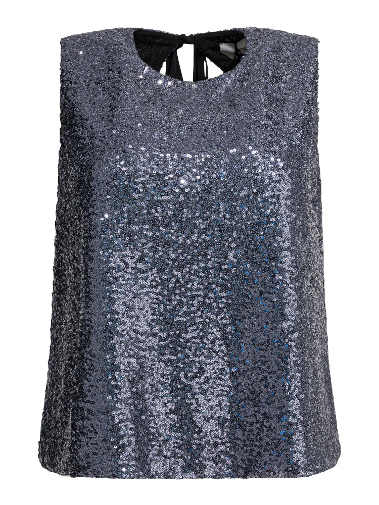 Sequined A-line top