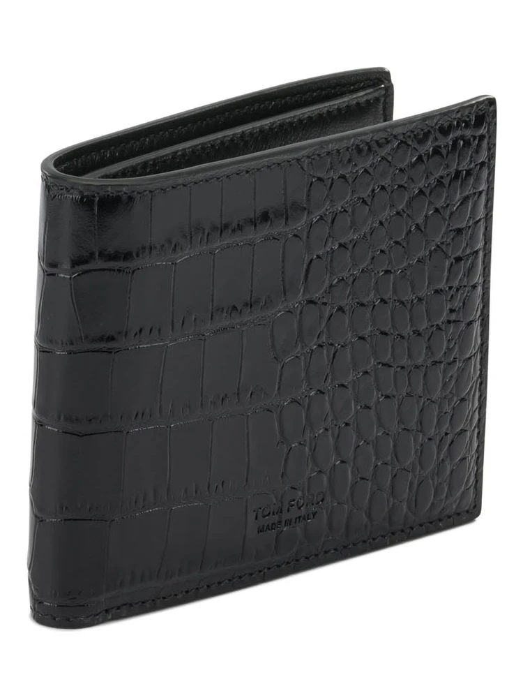 Crocodile print leather wallet alternative