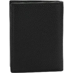 Grain leather folding card holder