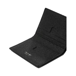 Grain leather folding card holder