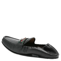 حذاء غوتشي مسطح أسود