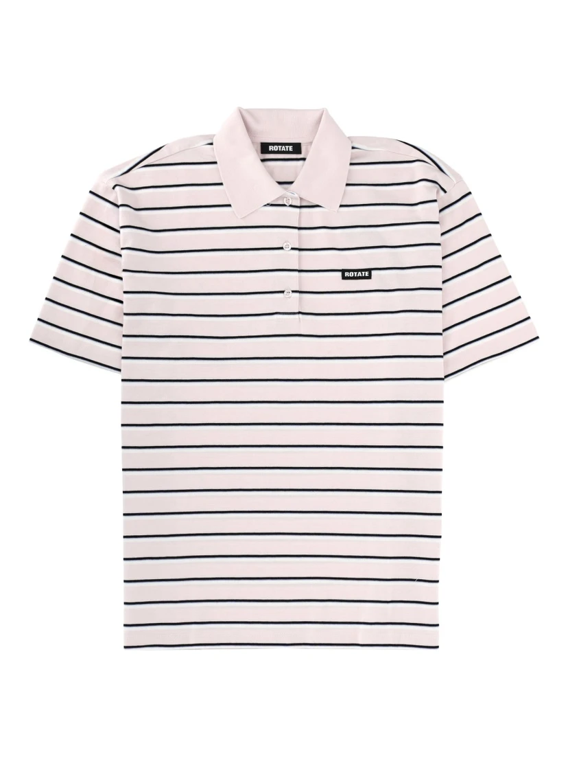 STRIPED POLO SHIRT WITH LOGO