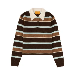 "CROPPED STRIPE RUGBY" POLO SHIRT