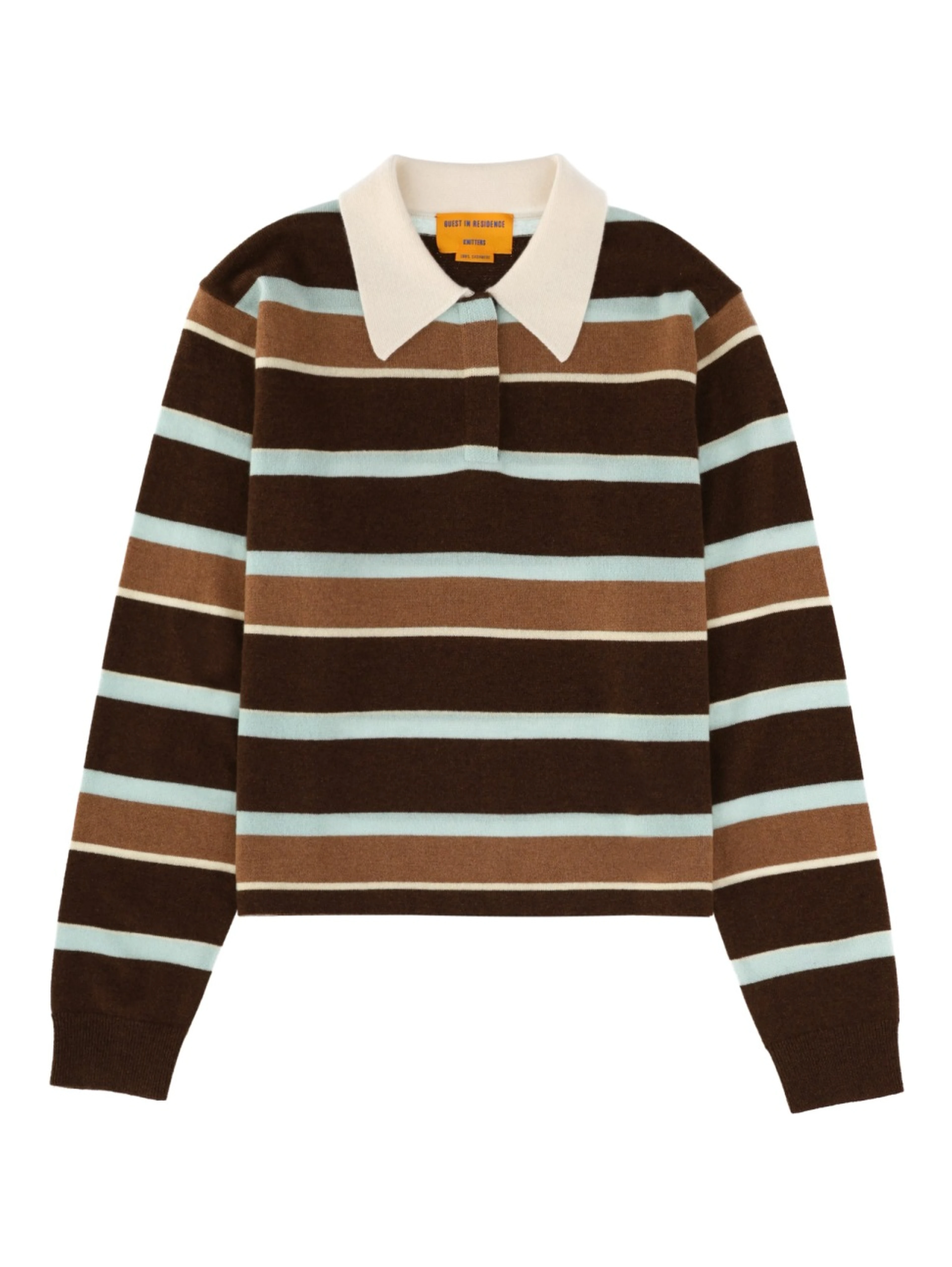 "CROPPED STRIPE RUGBY" POLO SHIRT