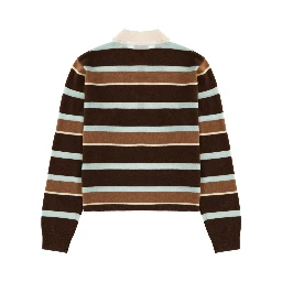 "CROPPED STRIPE RUGBY" POLO SHIRT