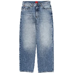 JEANS WITH LOGO PATCH