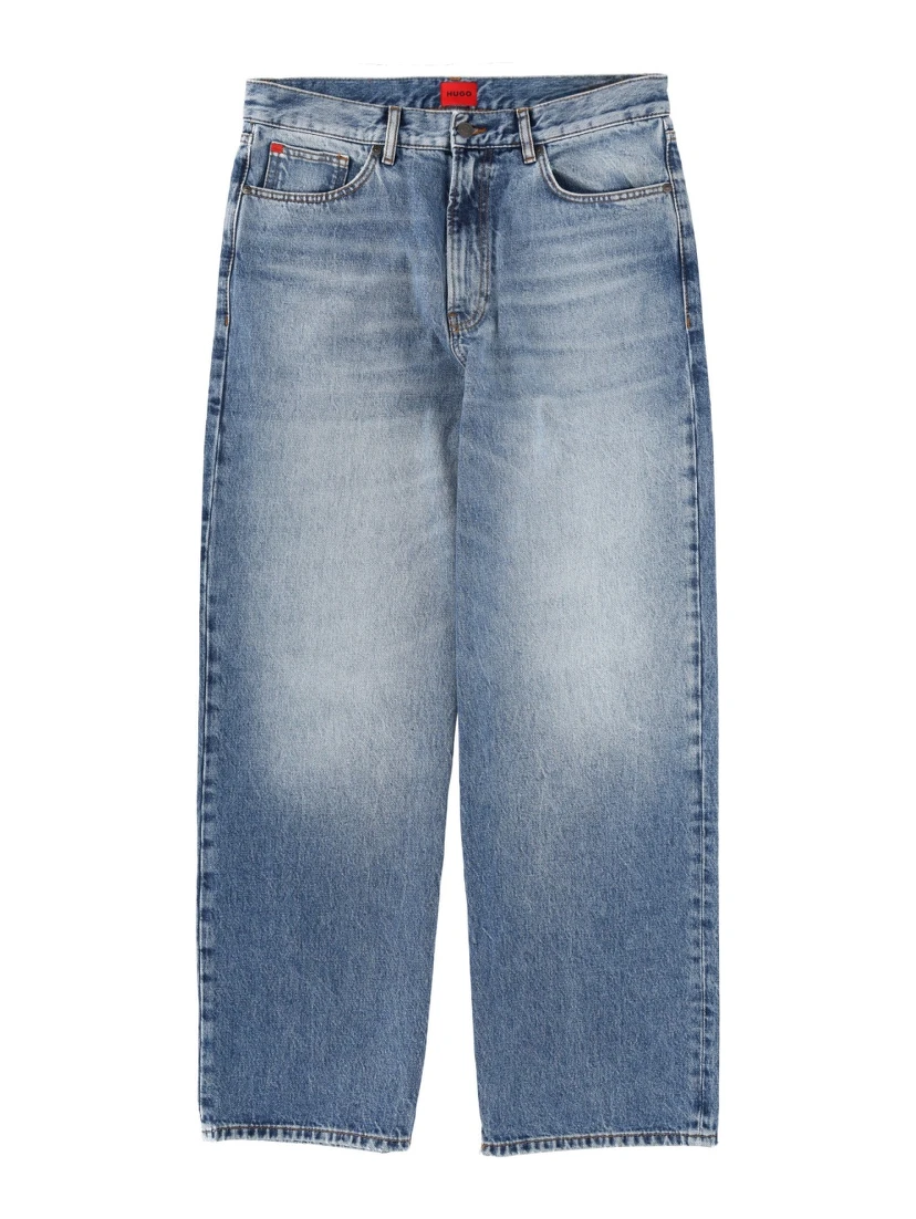 JEANS WITH LOGO PATCH
