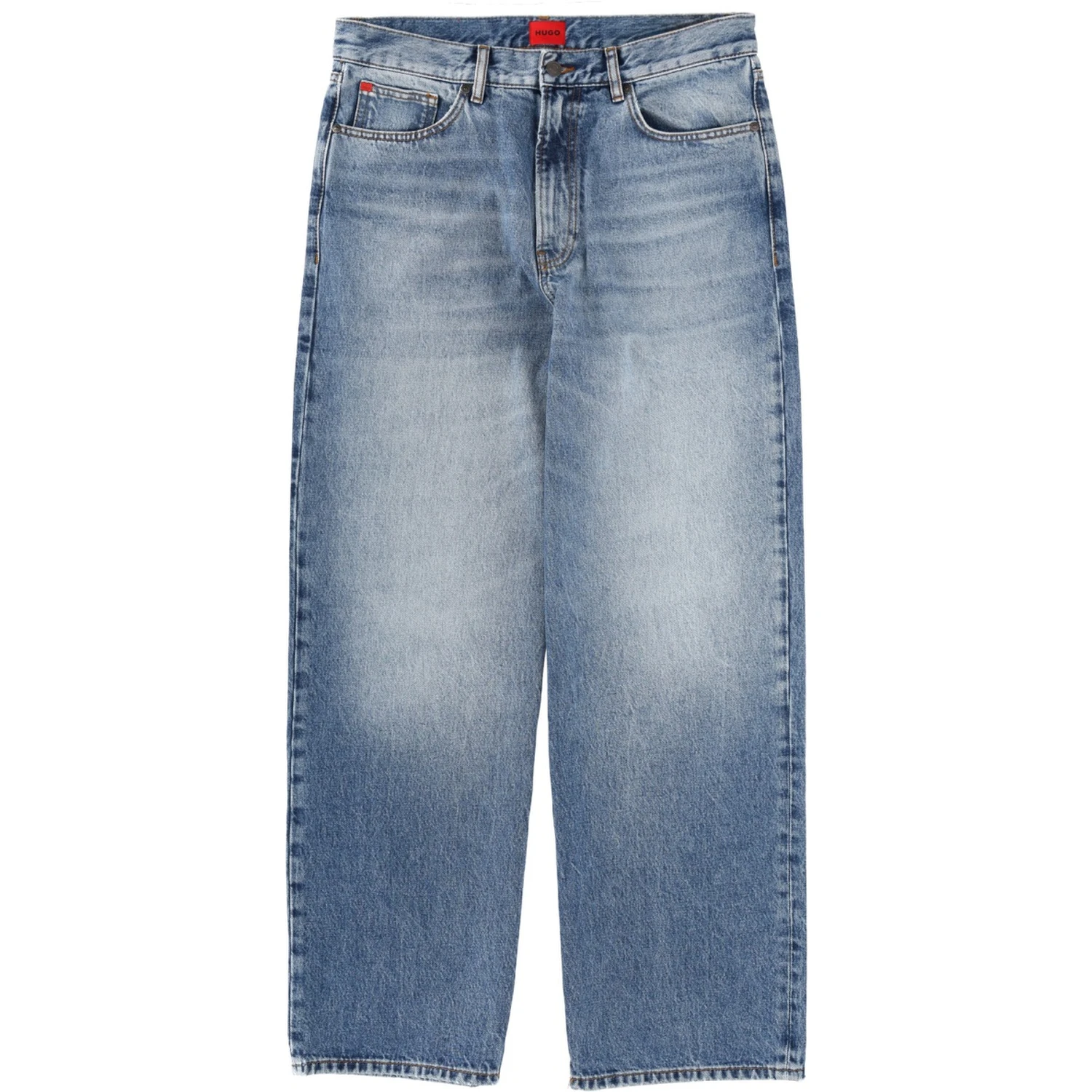 JEANS WITH LOGO PATCH