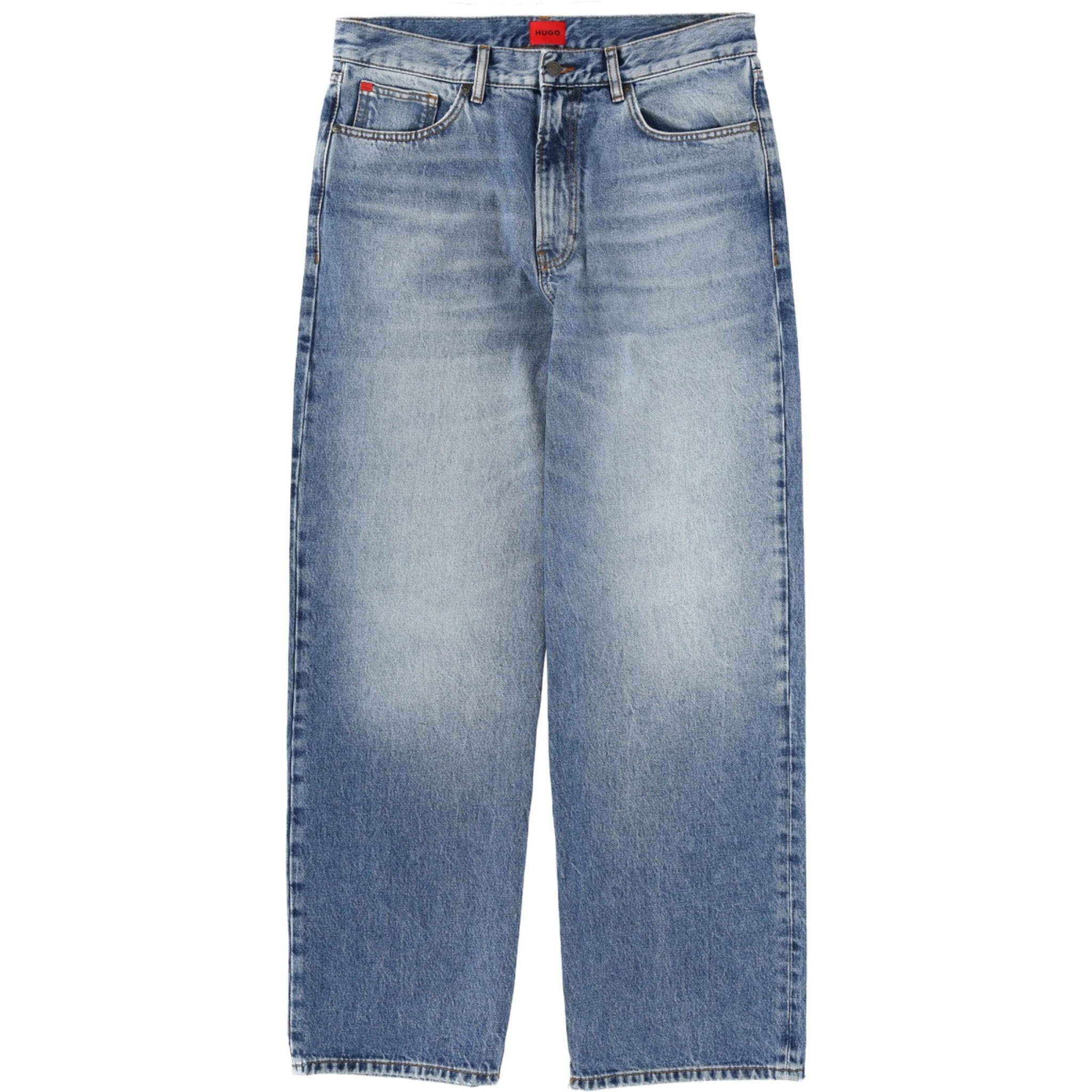 JEANS WITH LOGO PATCH