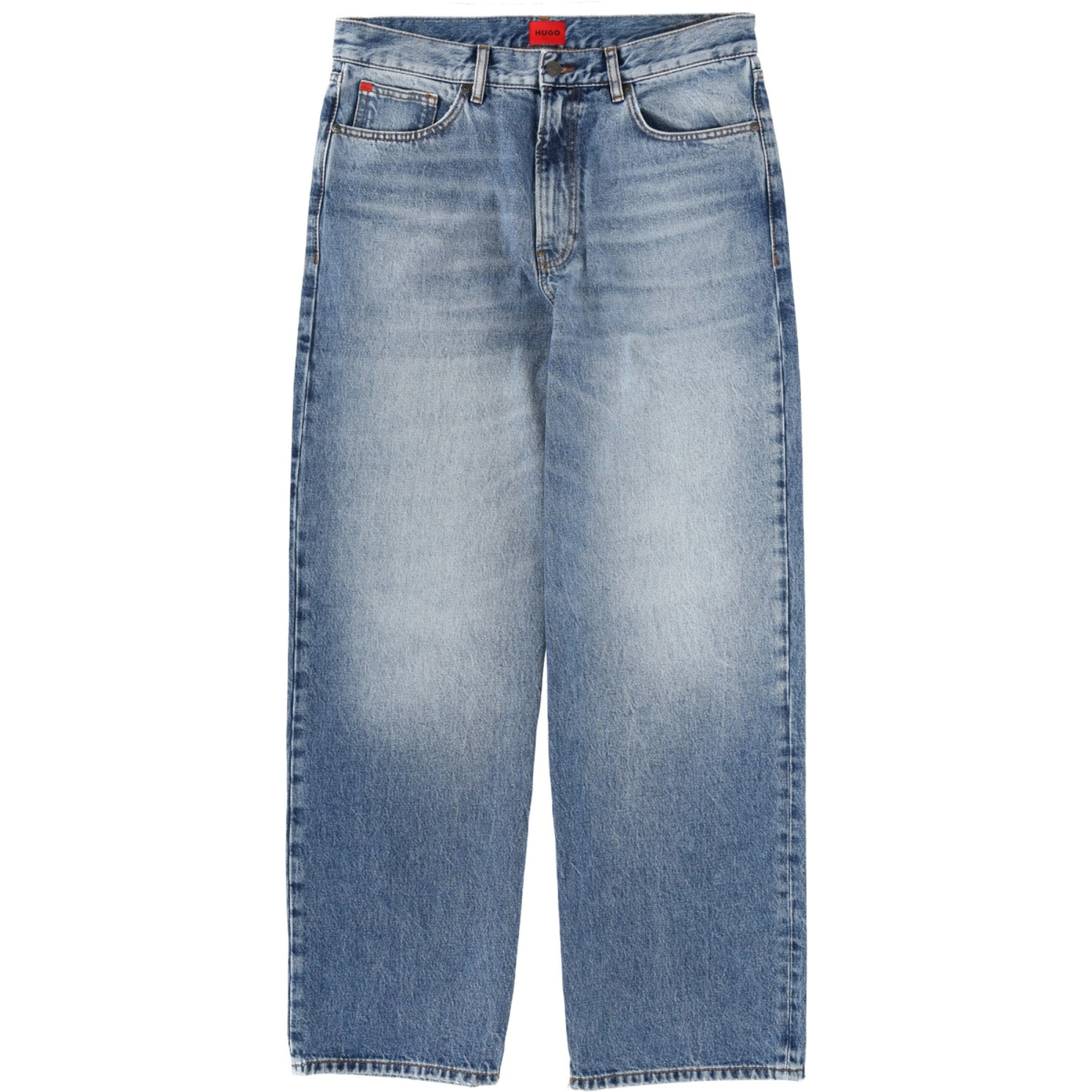JEANS WITH LOGO PATCH