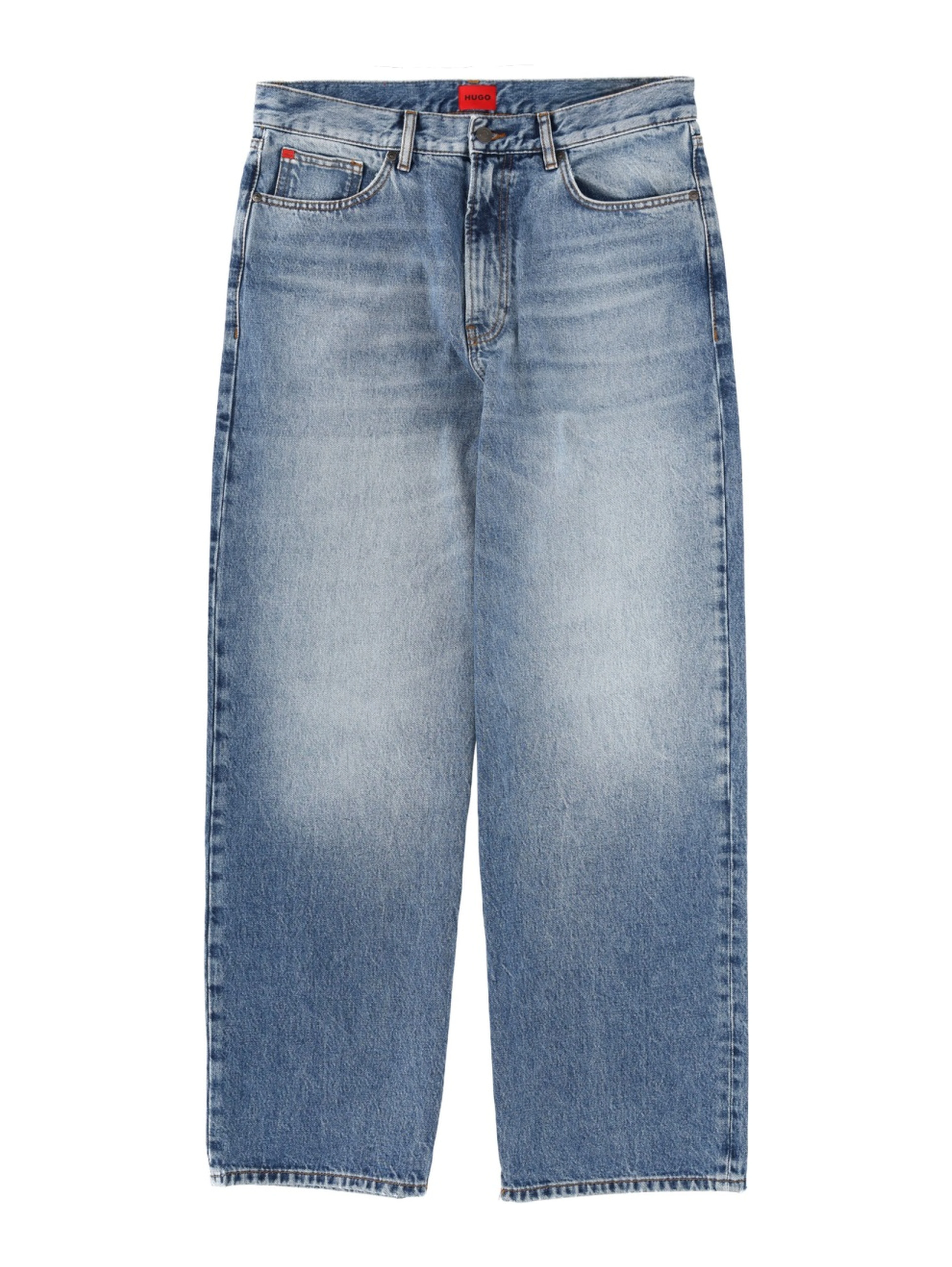 JEANS WITH LOGO PATCH