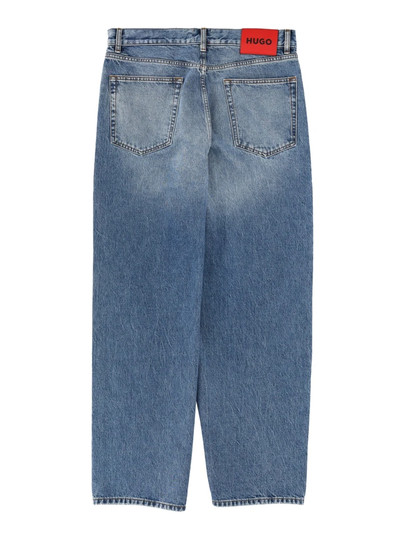 JEANS WITH LOGO PATCH