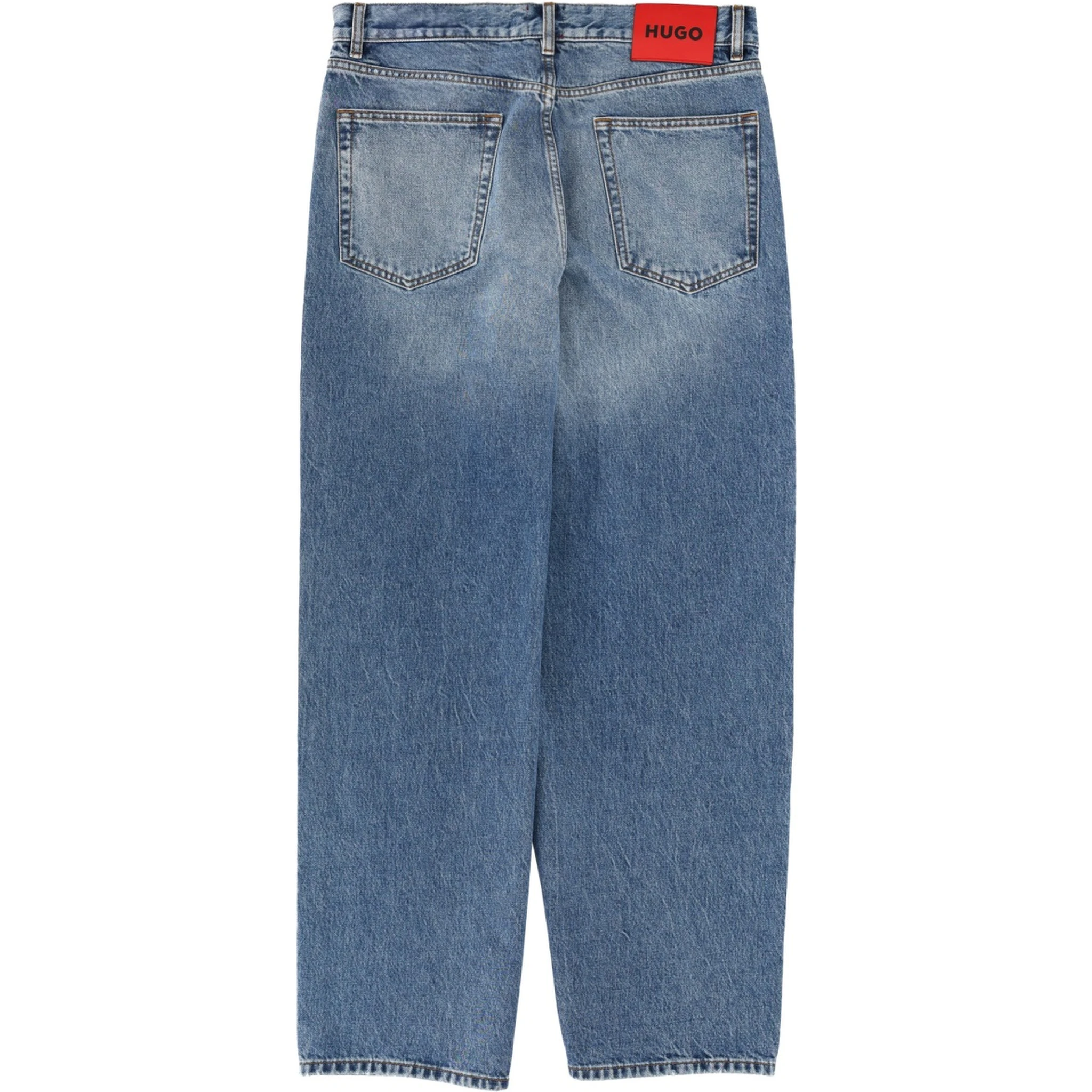 JEANS WITH LOGO PATCH