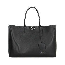 Black Calfskin Tote Bag