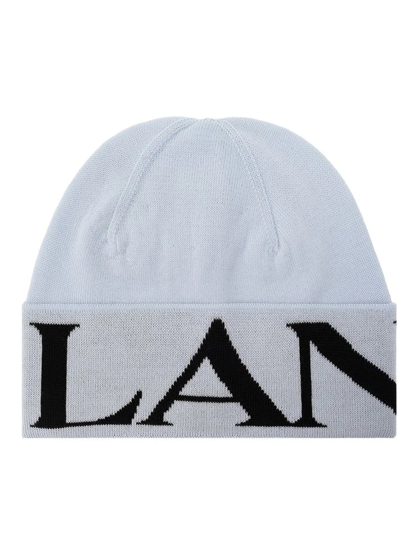 Blue Virgin Wool Beanie