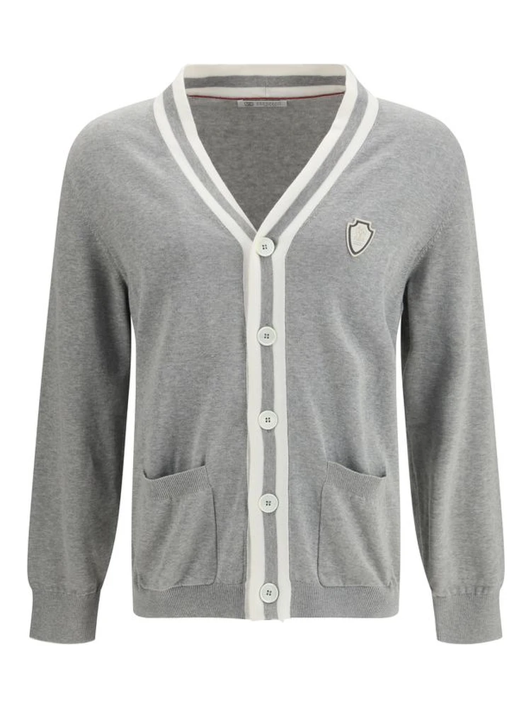 Gray Cotton Cardigan