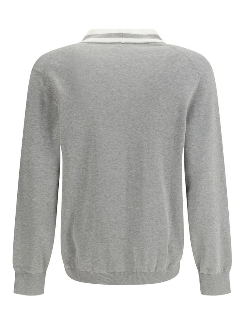 Gray Cotton Cardigan