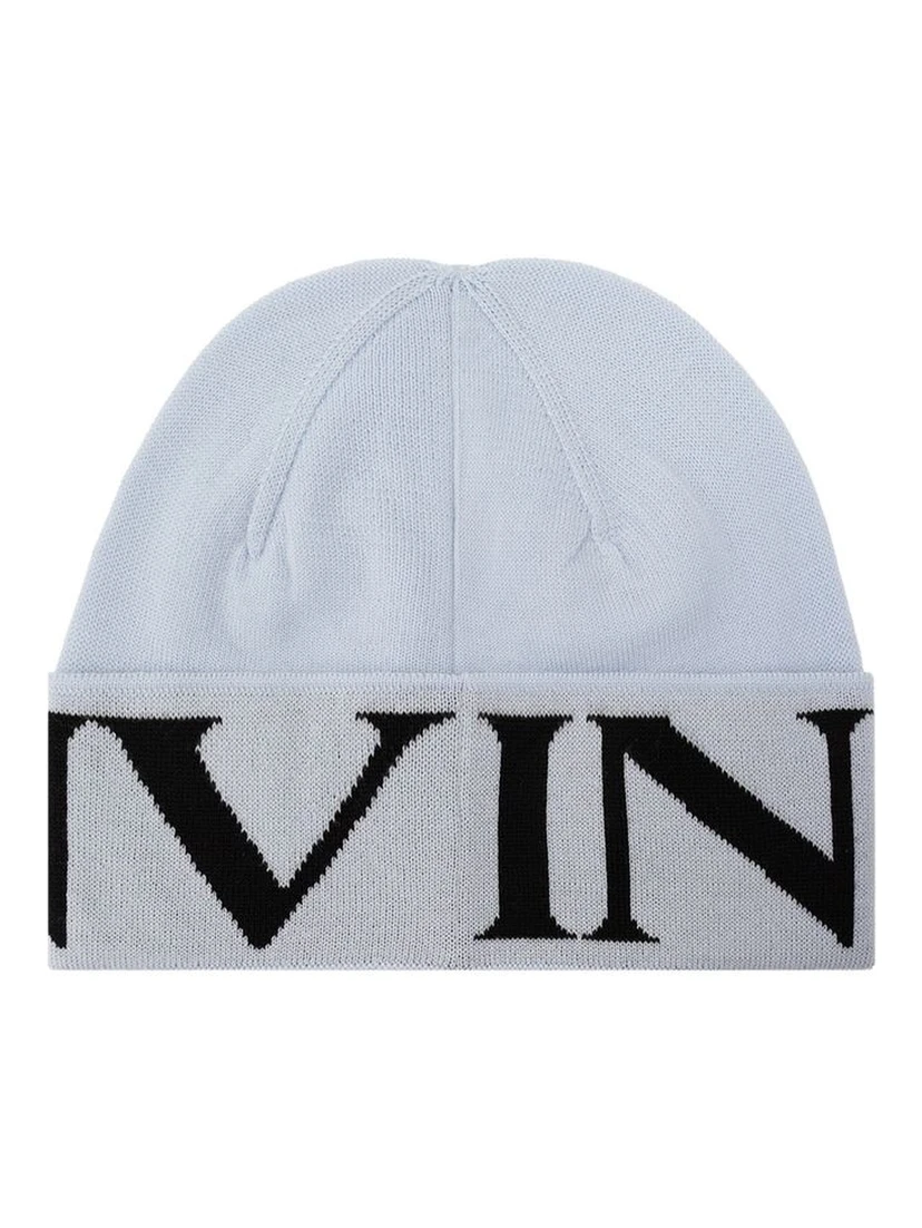 Blue Virgin Wool Beanie