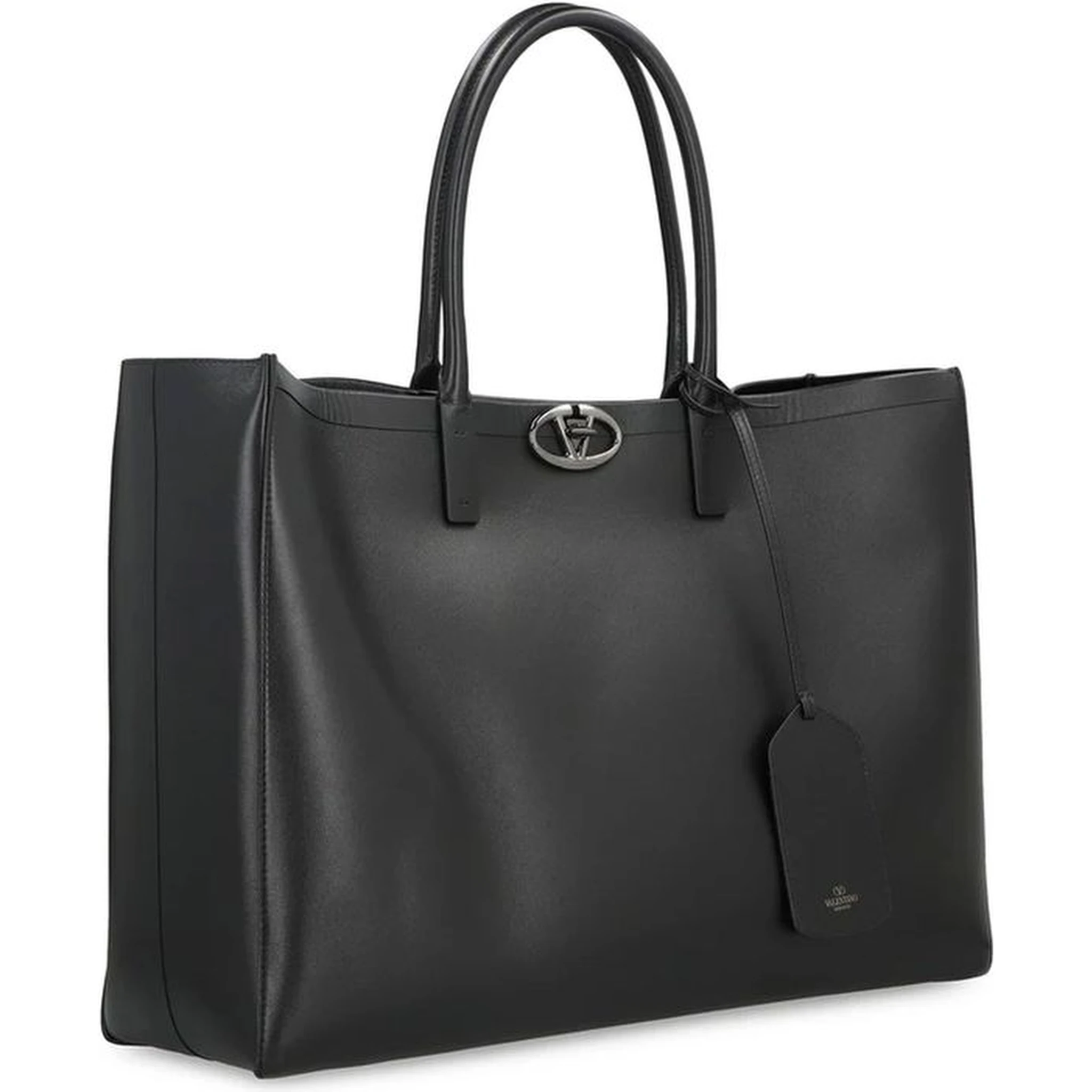 Black Calfskin Tote Bag