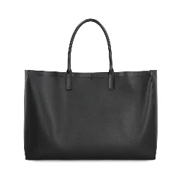 Black Calfskin Tote Bag