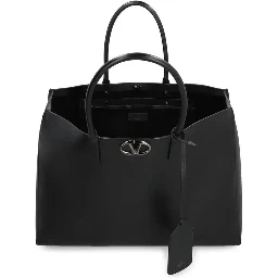 Black Calfskin Tote Bag