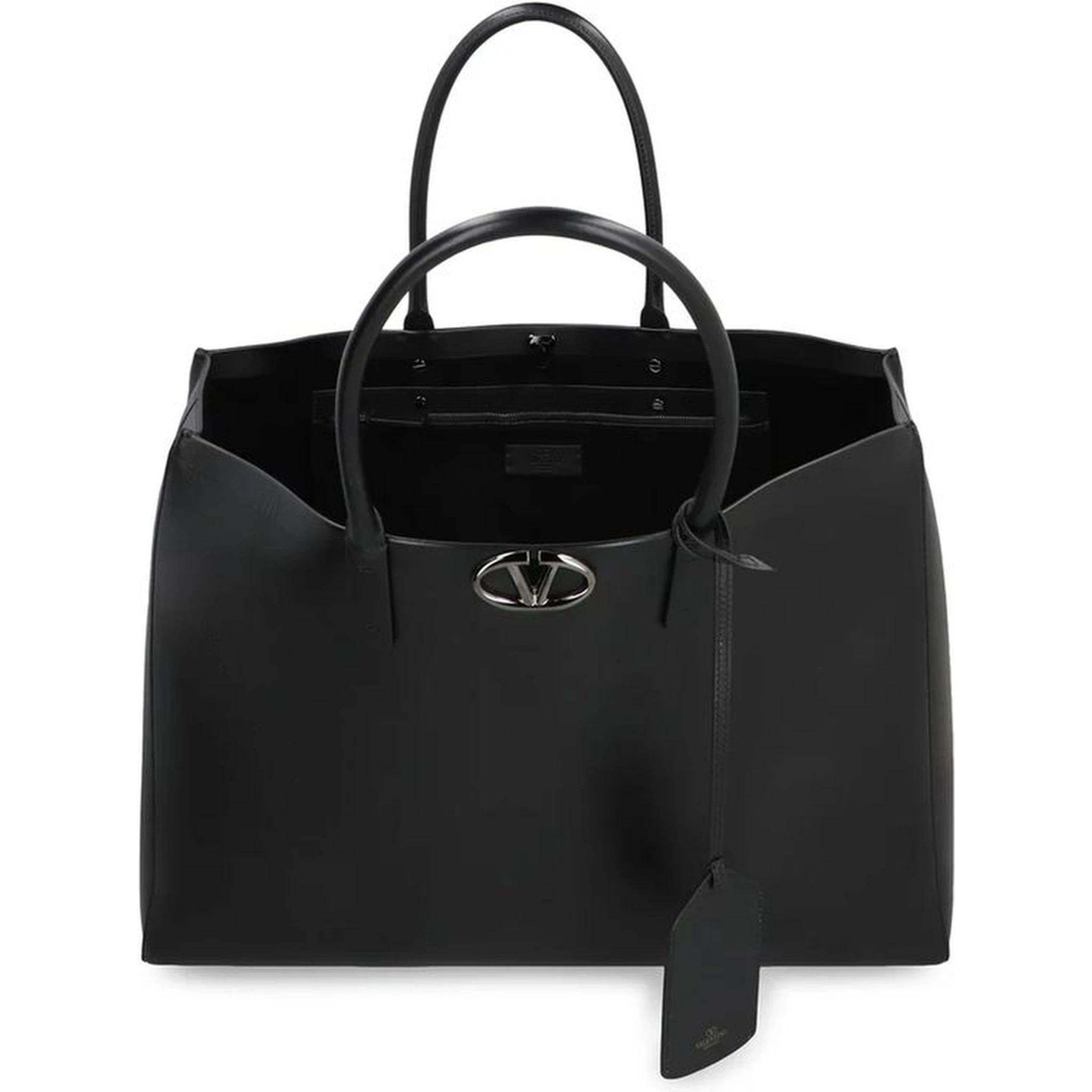Black Calfskin Tote Bag
