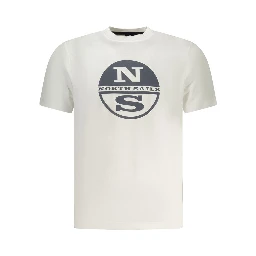 White Cotton Men T-Shirt