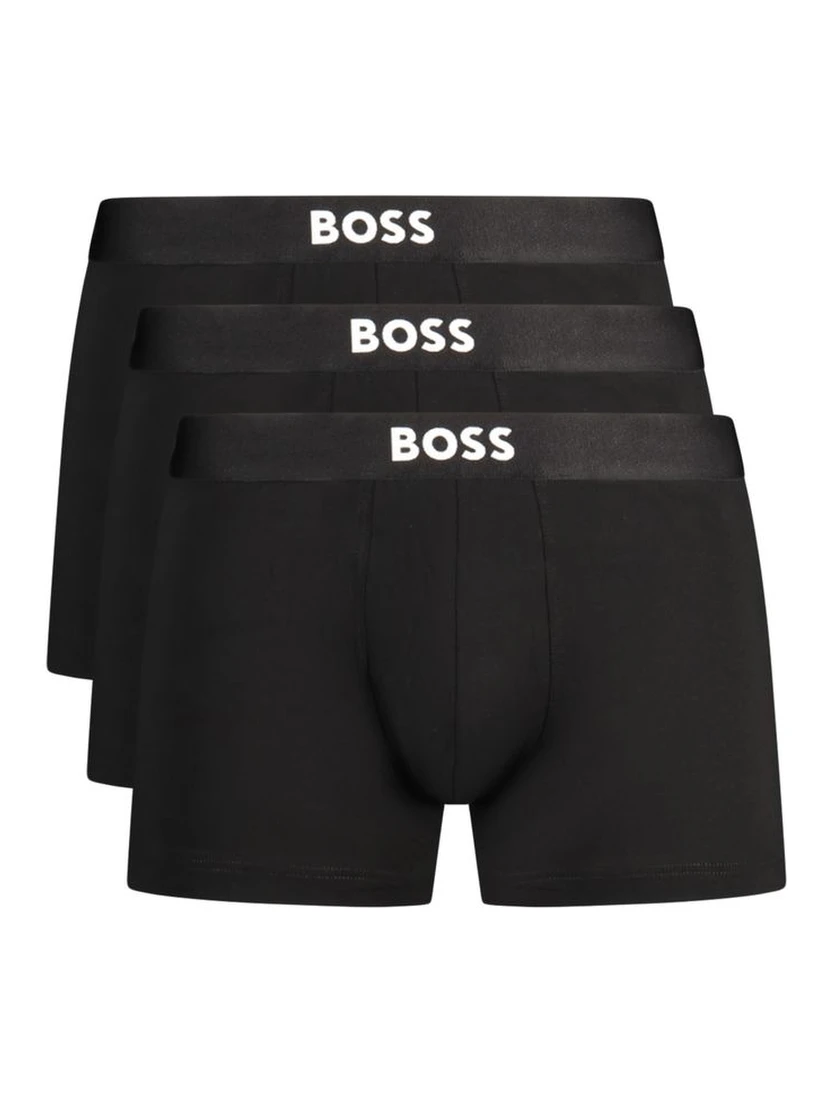 Black Cotton Men's Boxer Shorts