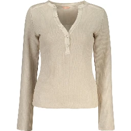 Beige Polyester Sweatshirt
