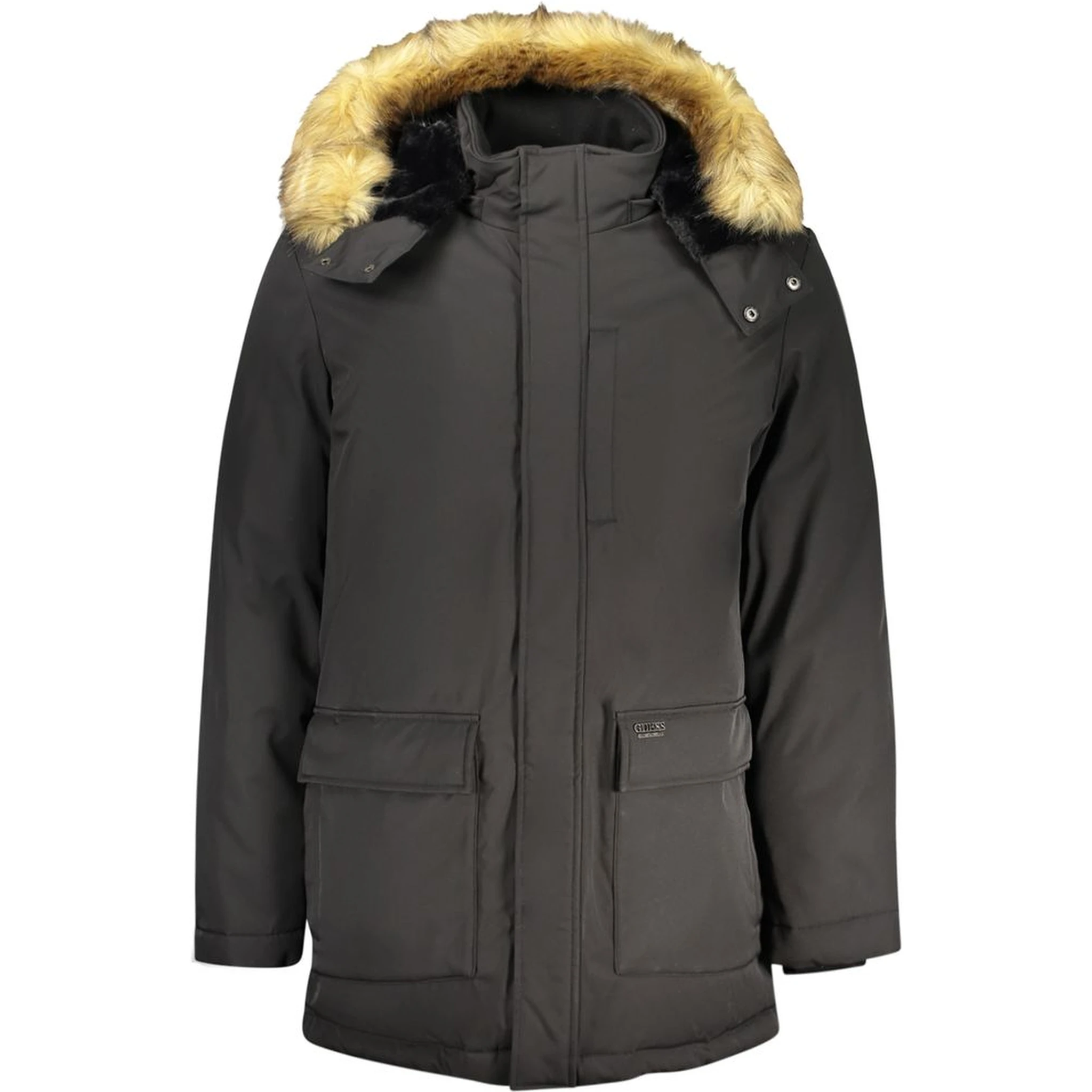 Black Polyester Mens Jacket