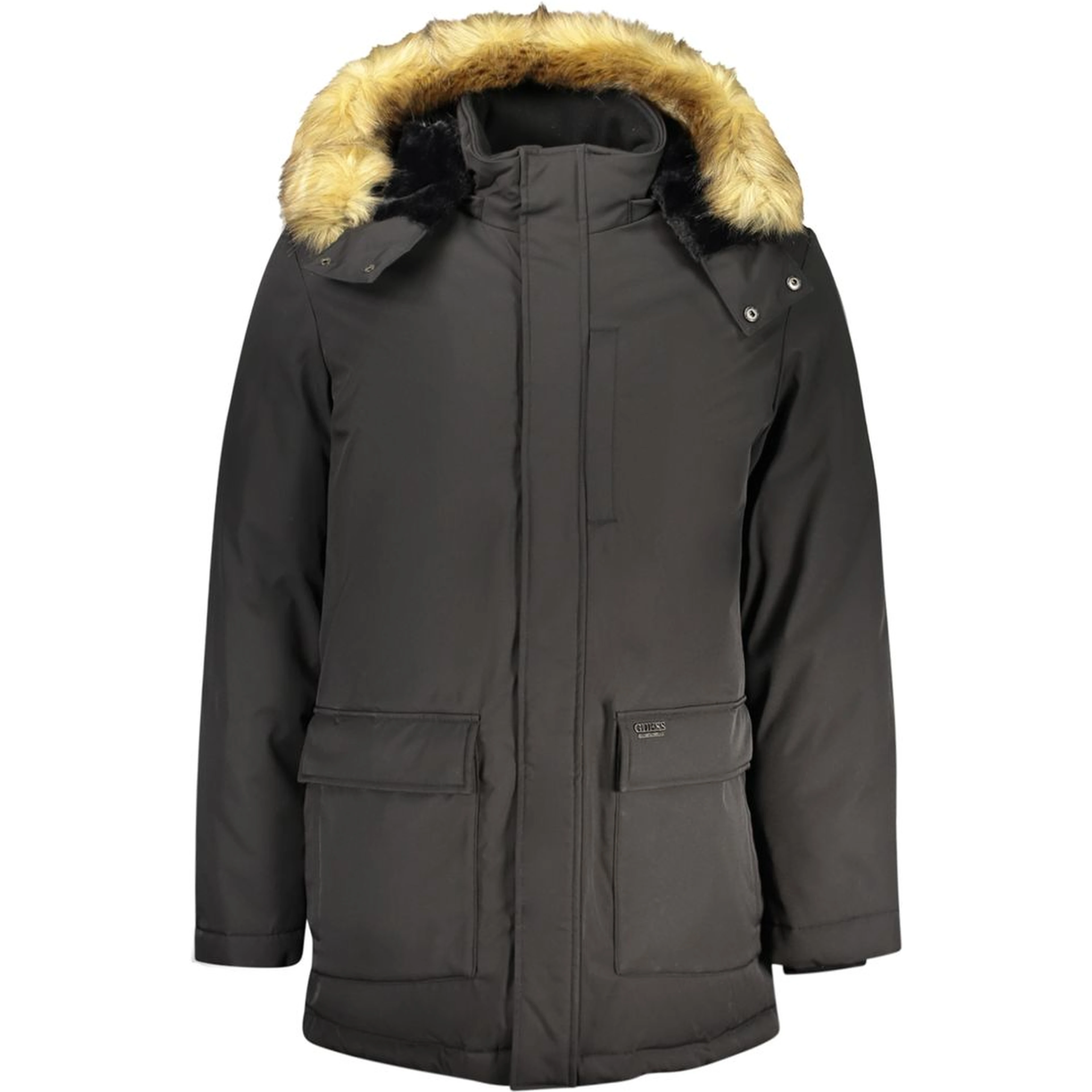 Black Polyester Mens Jacket