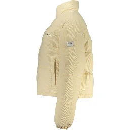Beige Polyester Full-Length Jacket