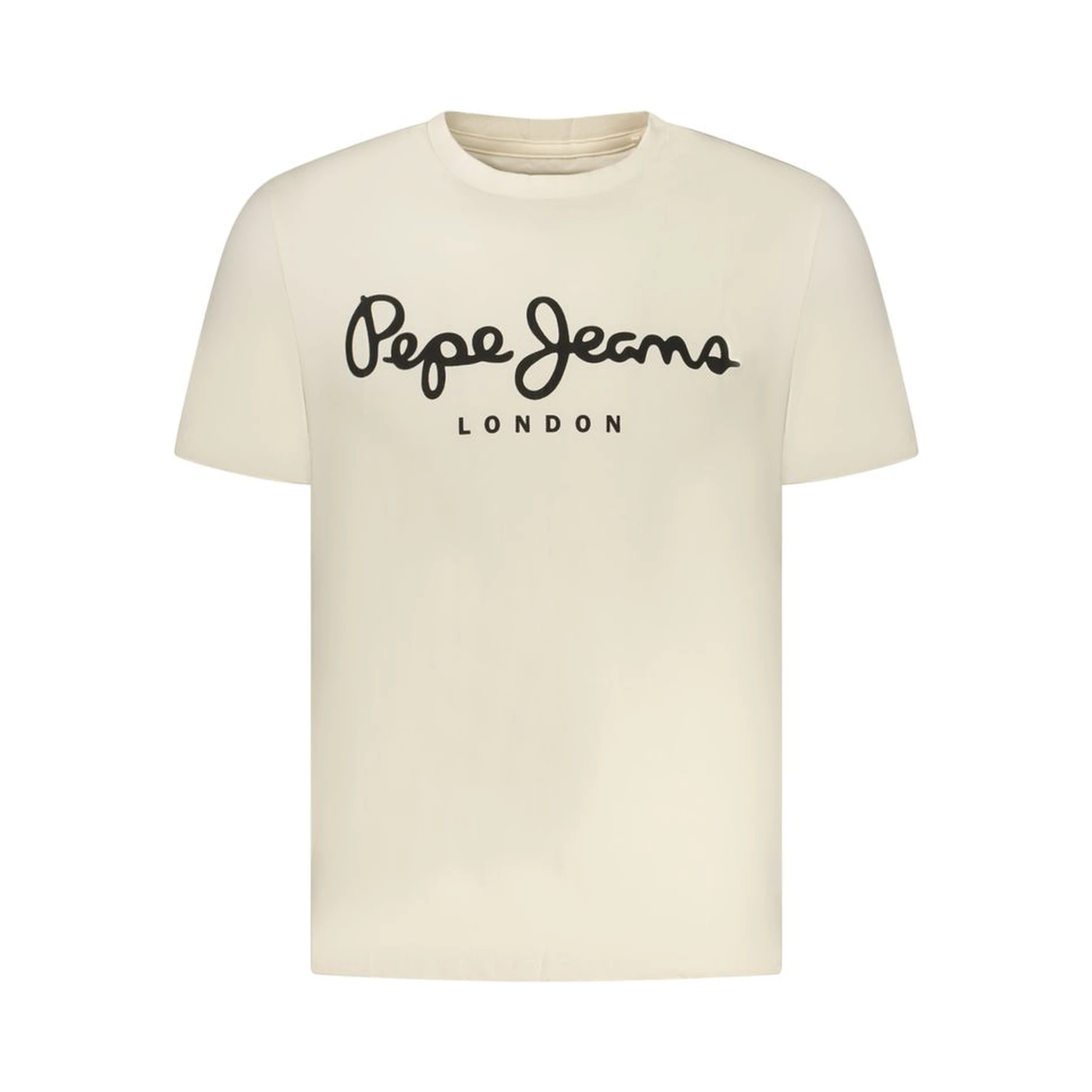 Beige Cotton Men's T-Shirt