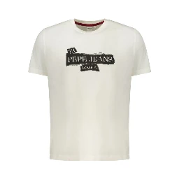 White Cotton Men T-Shirt