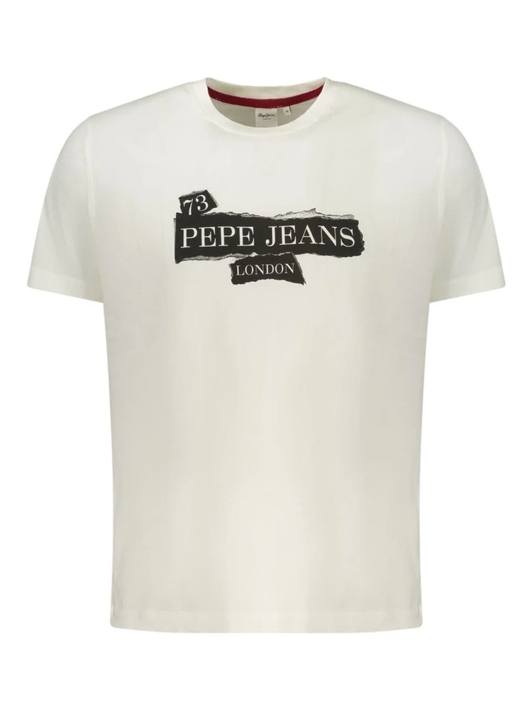 White Cotton Men T-Shirt