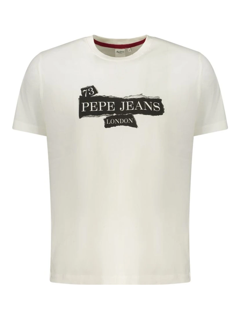White Cotton Men T-Shirt
