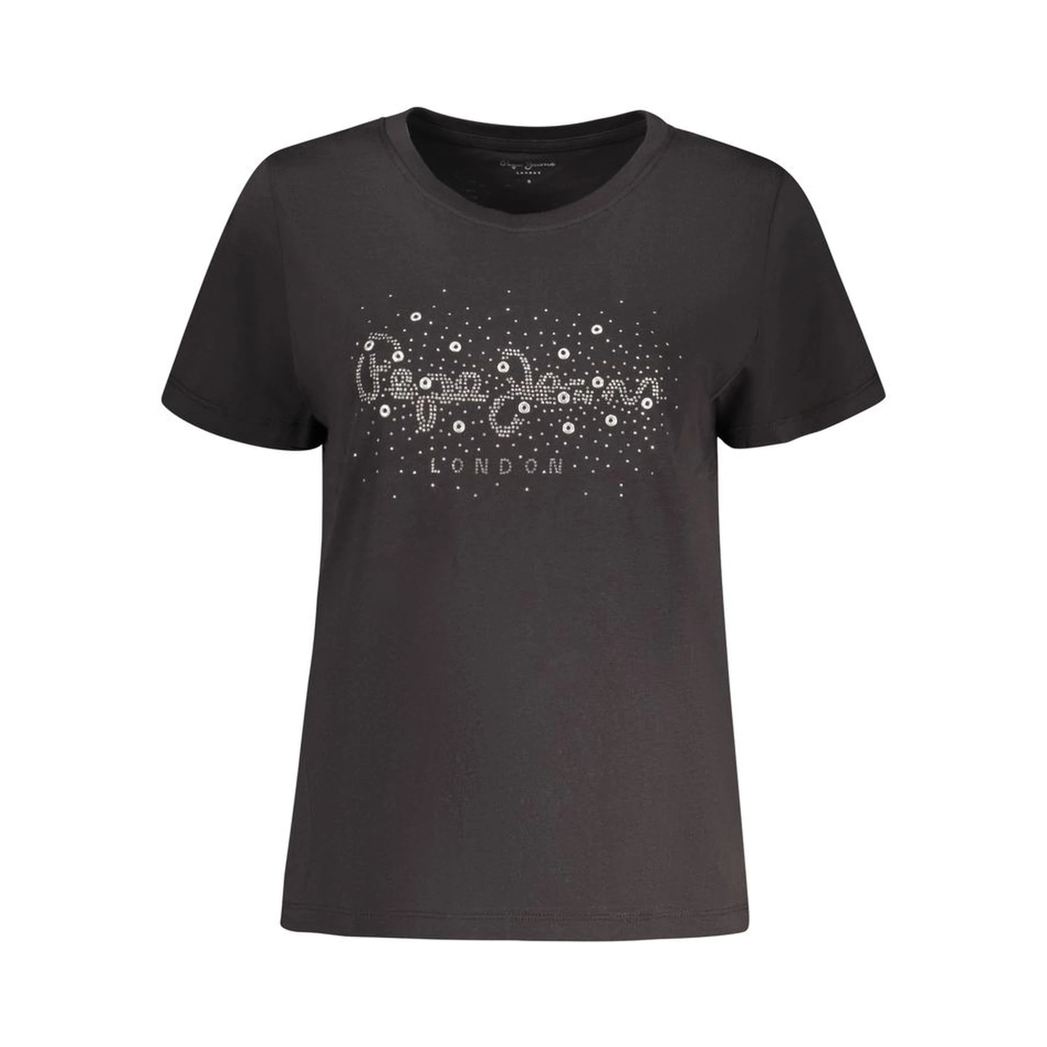 Black Cotton Women T-Shirt