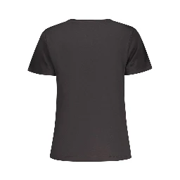 Black Cotton Women T-Shirt