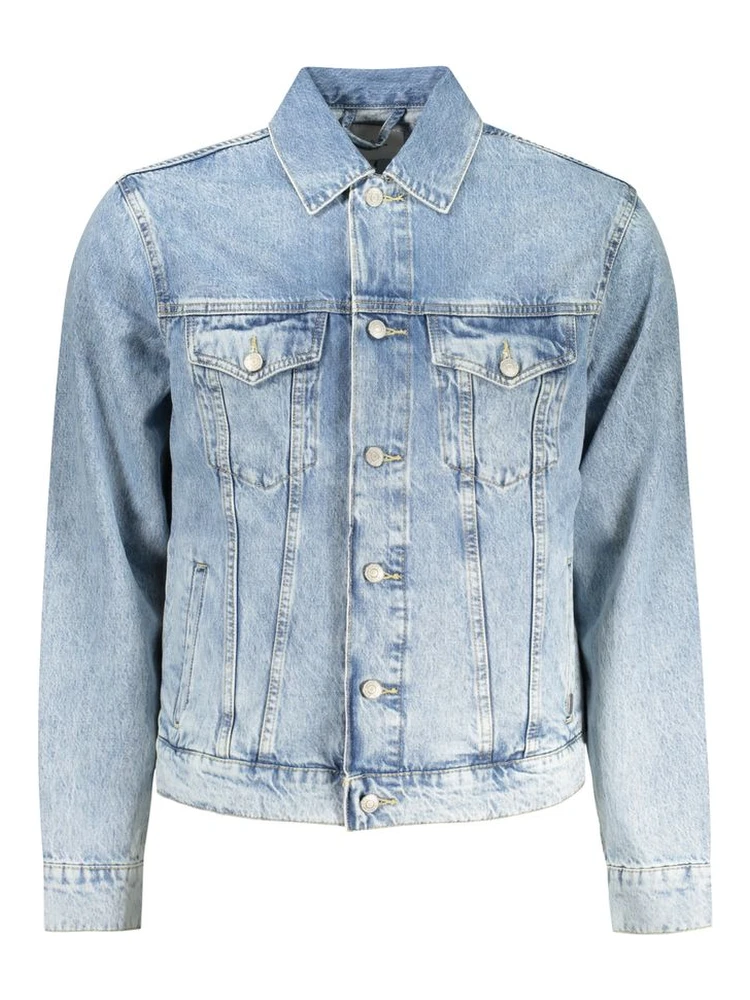 Azzurro Cotton Men Jacket