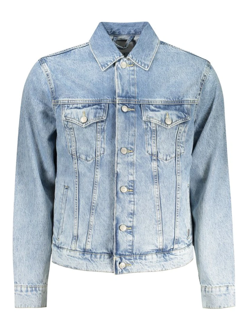 Azzurro Cotton Men Jacket