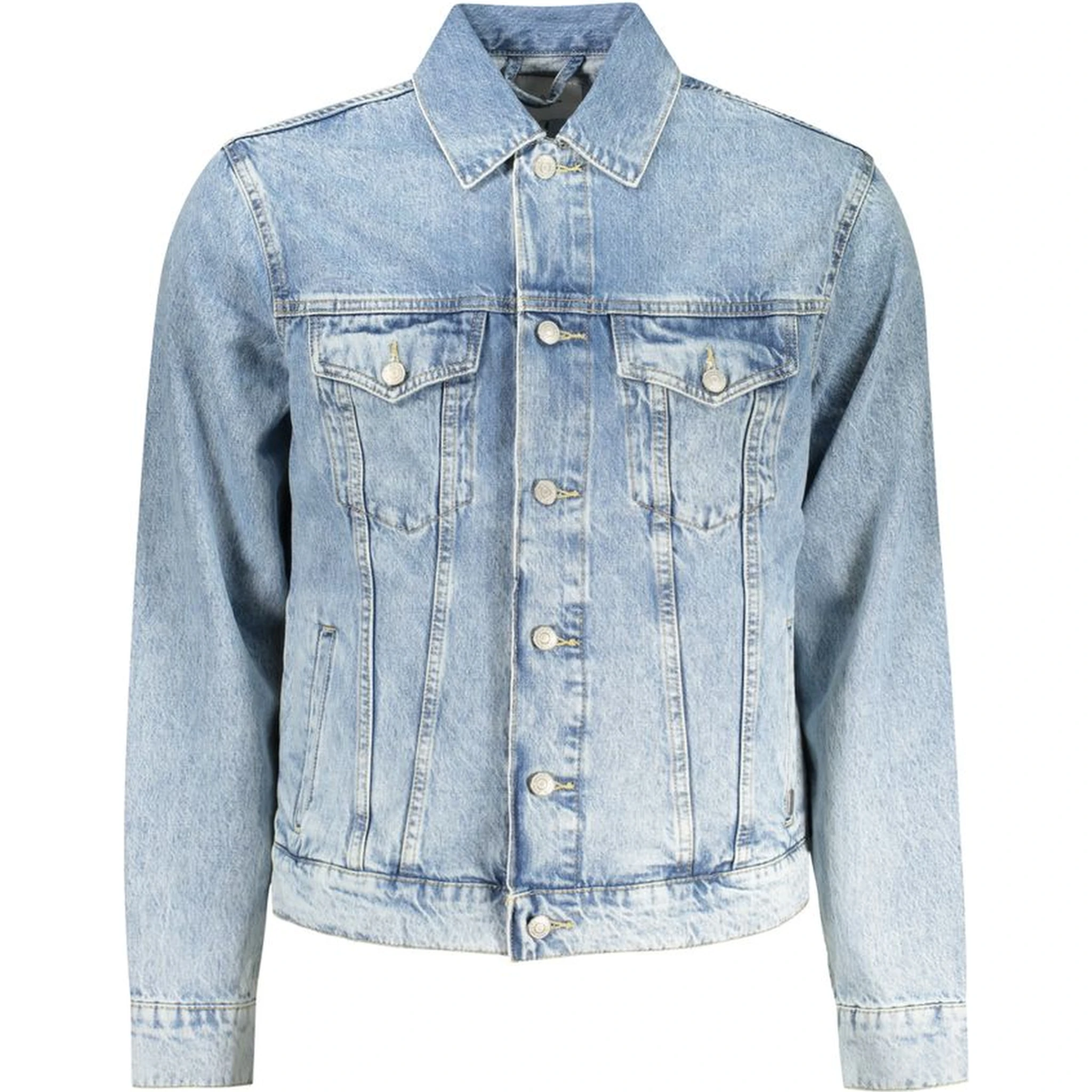 Azzurro Cotton Men Jacket