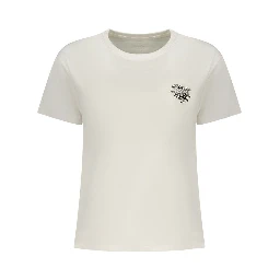 White Cotton Women T-Shirt