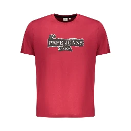Red Cotton Men T-Shirt