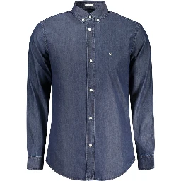 Blu Cotton Men Shirt