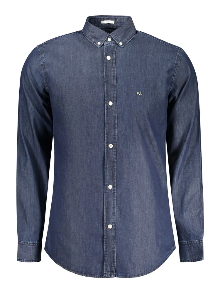 Blu Cotton Men Shirt