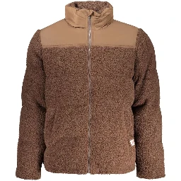 Marrone Poliestere Mens Jacket