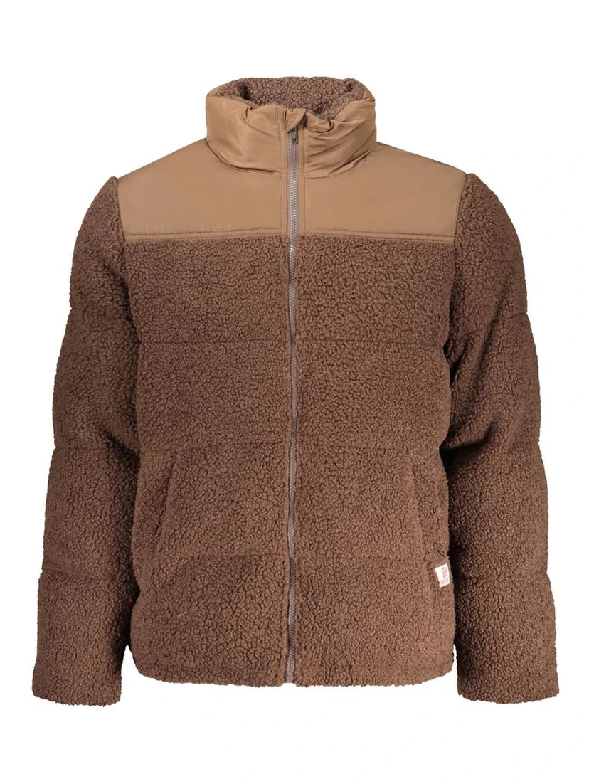 Marrone Poliestere Mens Jacket