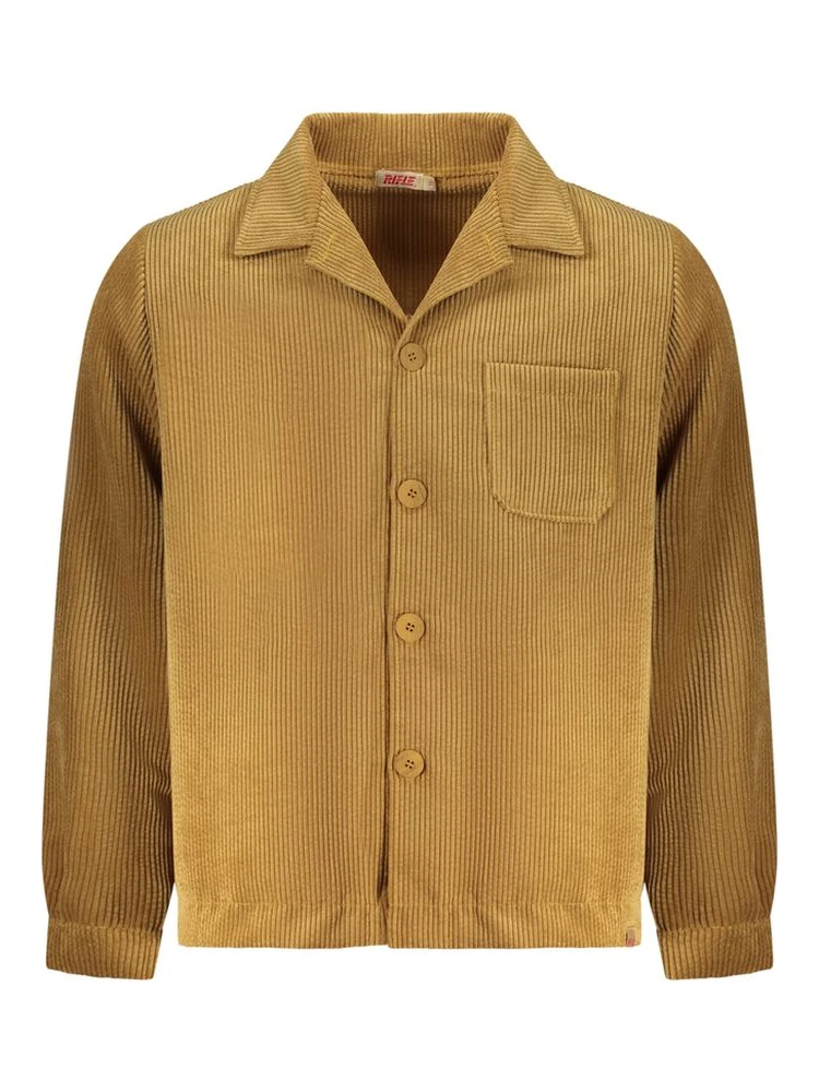 Marrone Polyester Men's Shirt